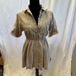 Abercrombie & Fitch Beige Linen Top
